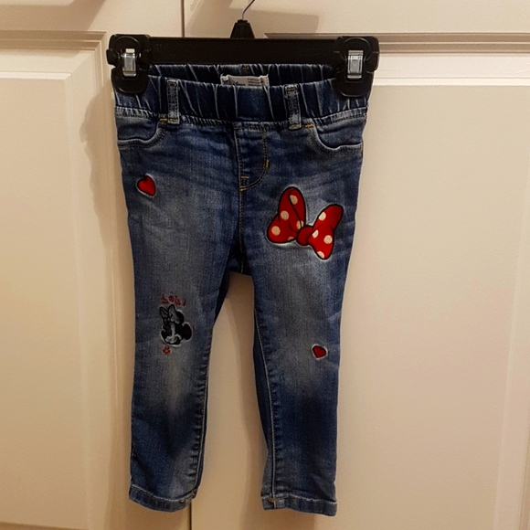 Baby Gap 2yr Girls Minnie Mouse Skinny Jeans - Picture 1 of 4